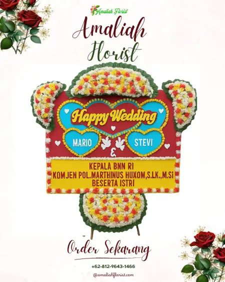 Papan Bunga Pernikahan Kalangan